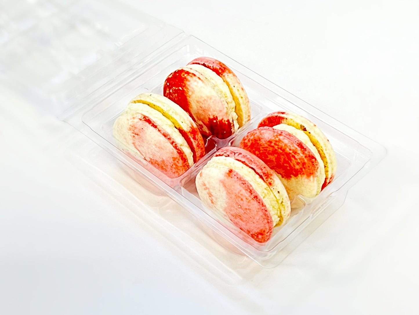 Strawberry Cheesecake Vegan Macarons - Macaron Centrale4 Pack