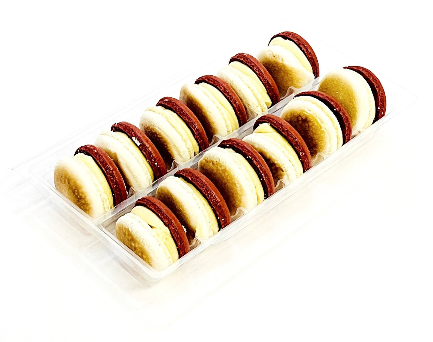 Strawberry Crème Brûlée Vegan Macarons - Macaron Centrale4 Pack