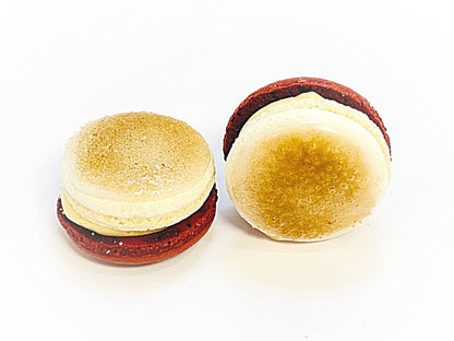 Strawberry Crème Brûlée Vegan Macarons - Macaron Centrale4 Pack