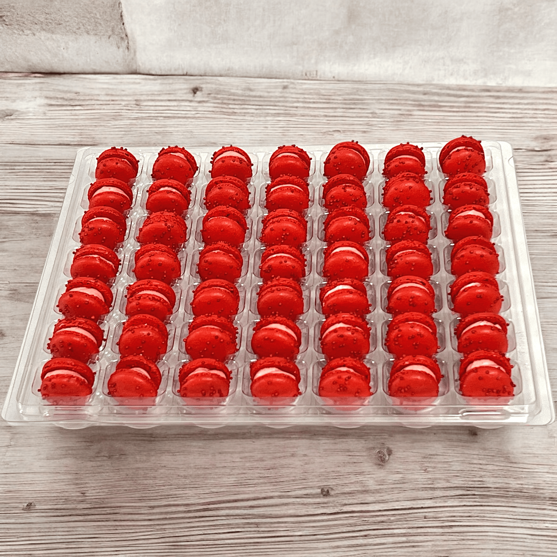 Strawberry Mini Macarons - Perfect for Decorating Cupcakes, Cakes, Ice Cream, and More! - Macaron Centrale16 Pack