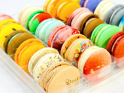 Surprise Me! 24 Pack Vegan French Macarons Set | , Dairy Free | 24 Different Flavors of Fun! | Complimentary Gift Box Available - Macaron CentraleStandard Package