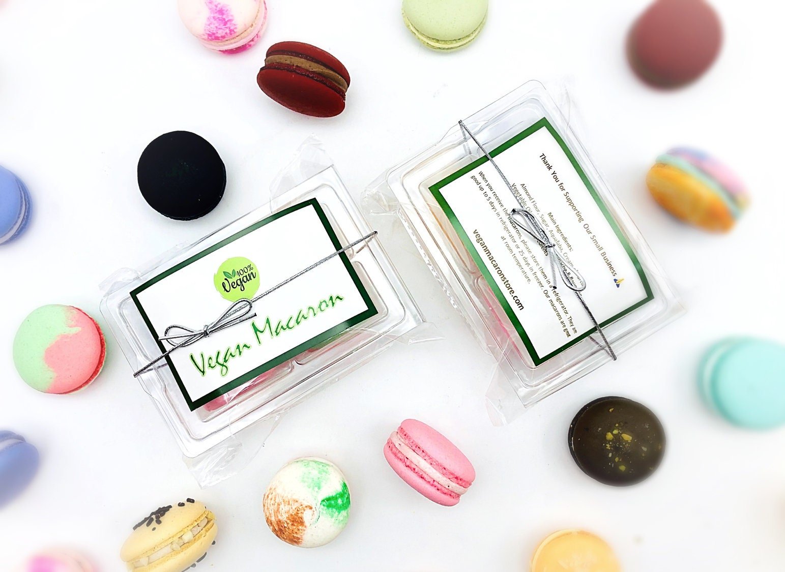 Surprise Me! 4 Pack Vegan French Macarons Set | , Dairy Free - Macaron Centrale