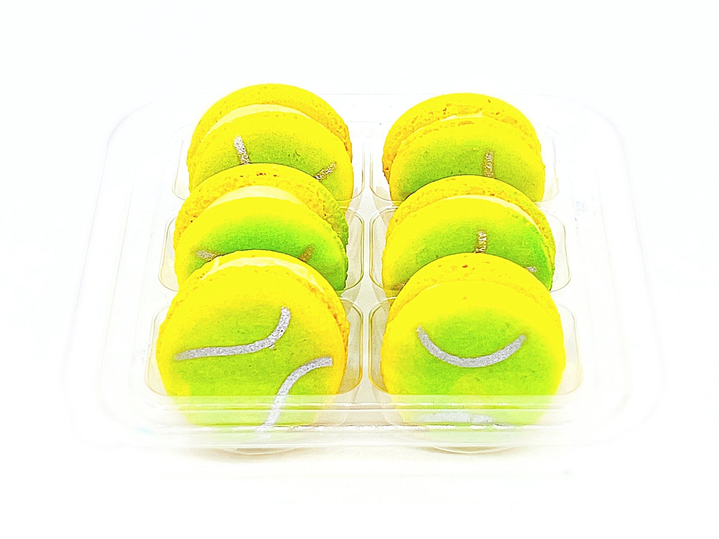 Tennis Ball French Macarons | Available in 12 and 24 Pack - Macaron Centrale6 pack