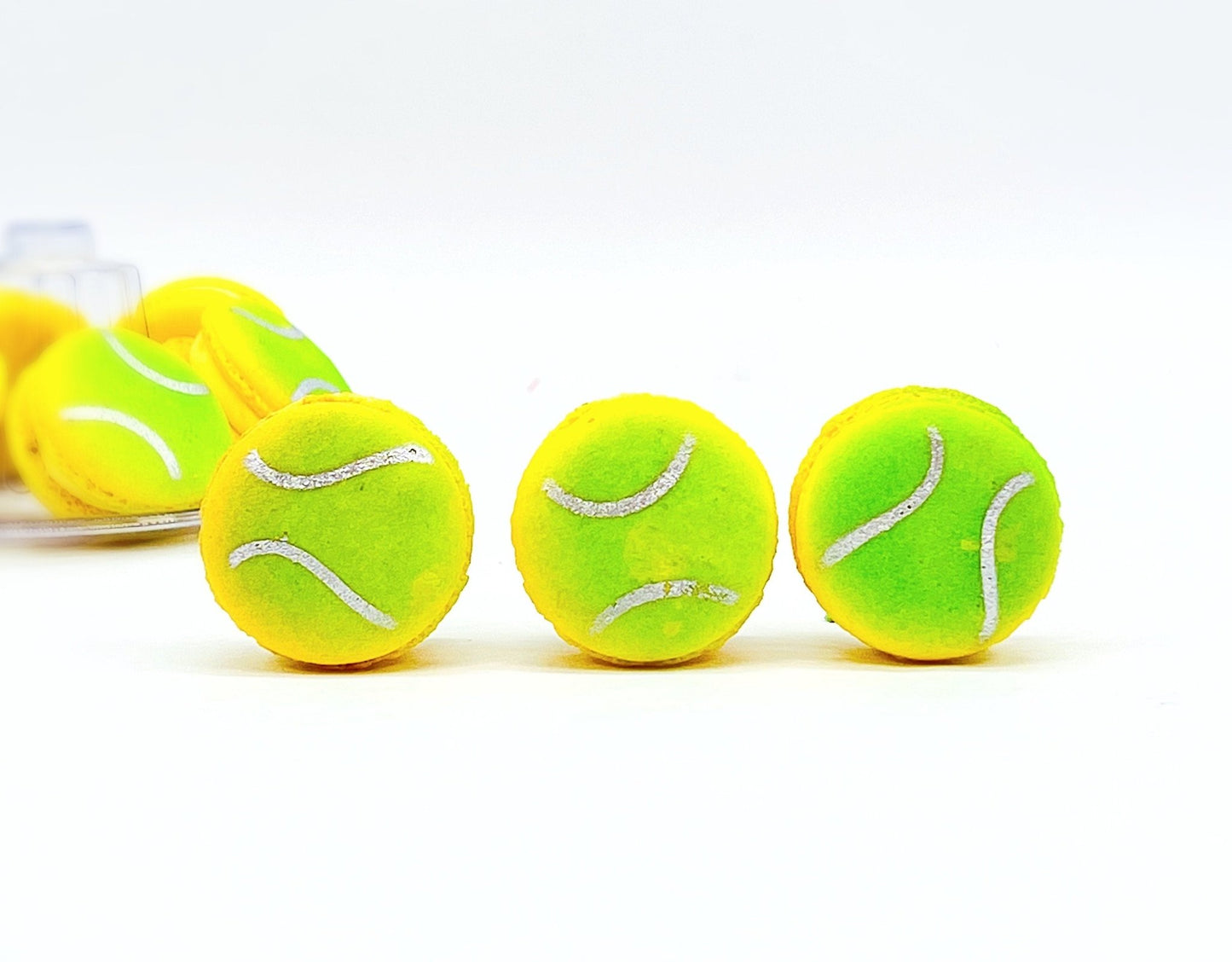 Tennis Ball French Macarons | Available in 12 and 24 Pack - Macaron Centrale6 pack