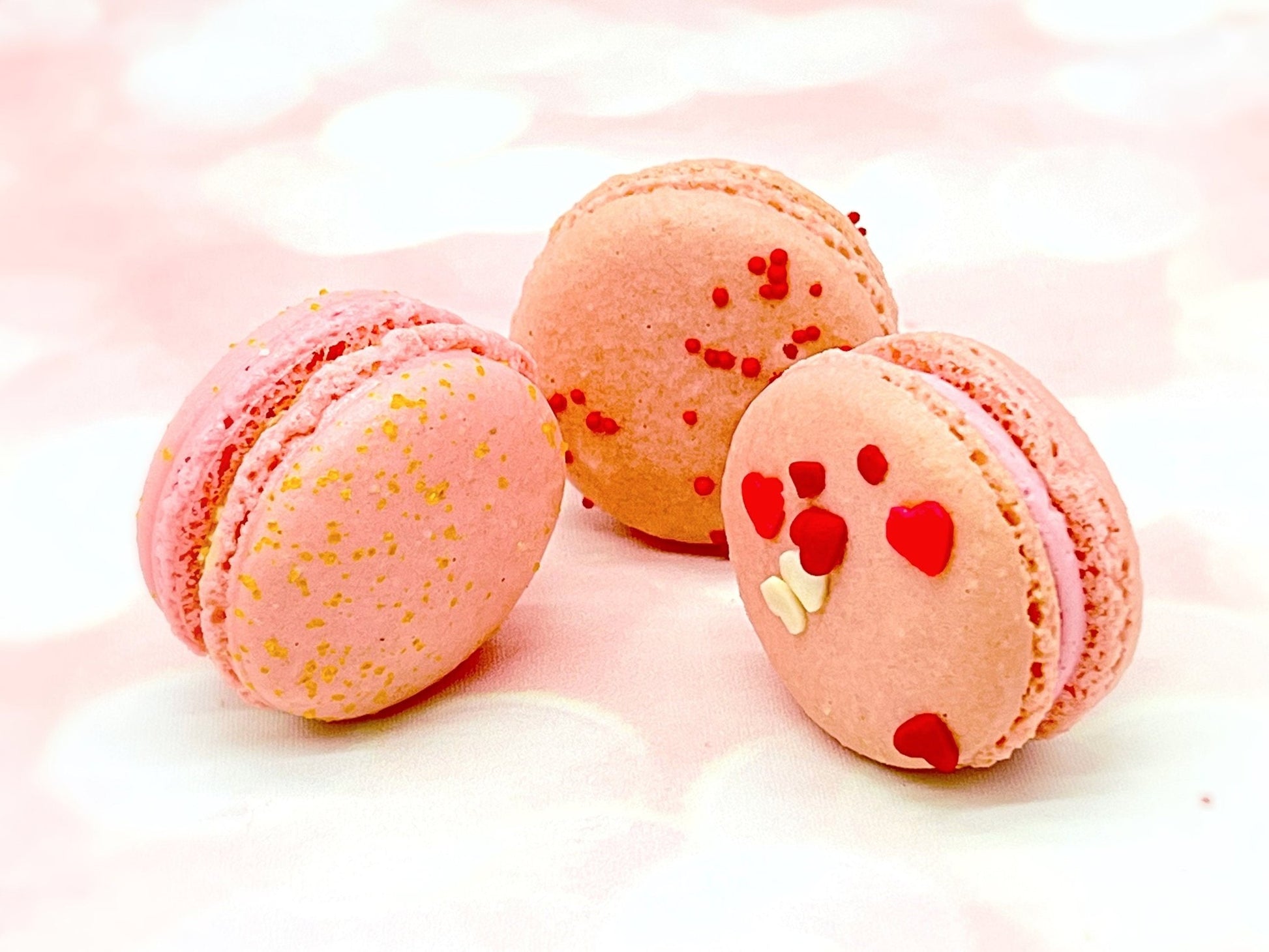 The Love Potion Macarons Value Pack | Pomegranate, Pink Lemonade and Strawberry Chocolate Macarons - Macaron Centrale