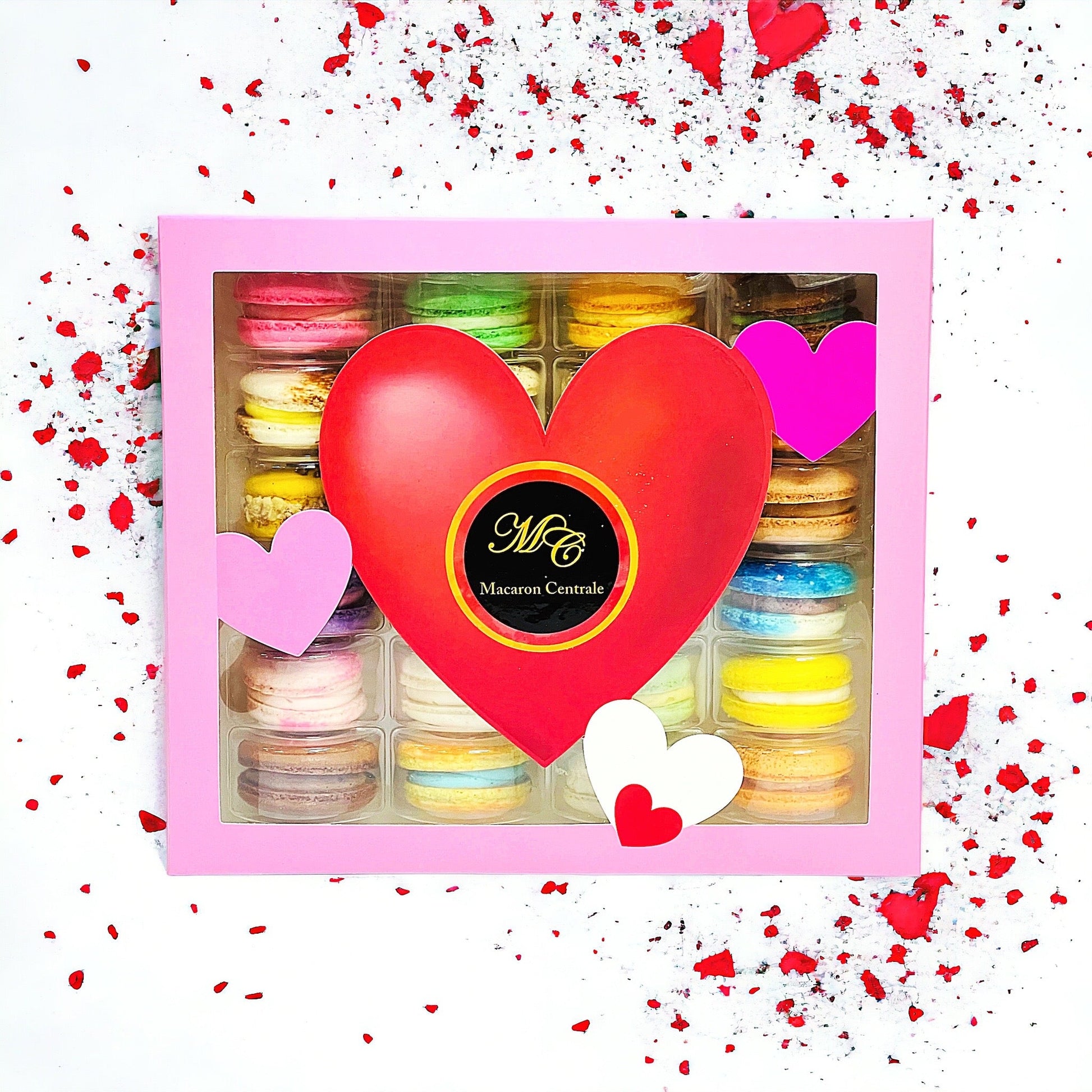 Timeless Romance | Surprise Me! 24 Pack Vegan French Macarons Set | Plant Based 24 Different Flavors of Fun! - Macaron Centrale