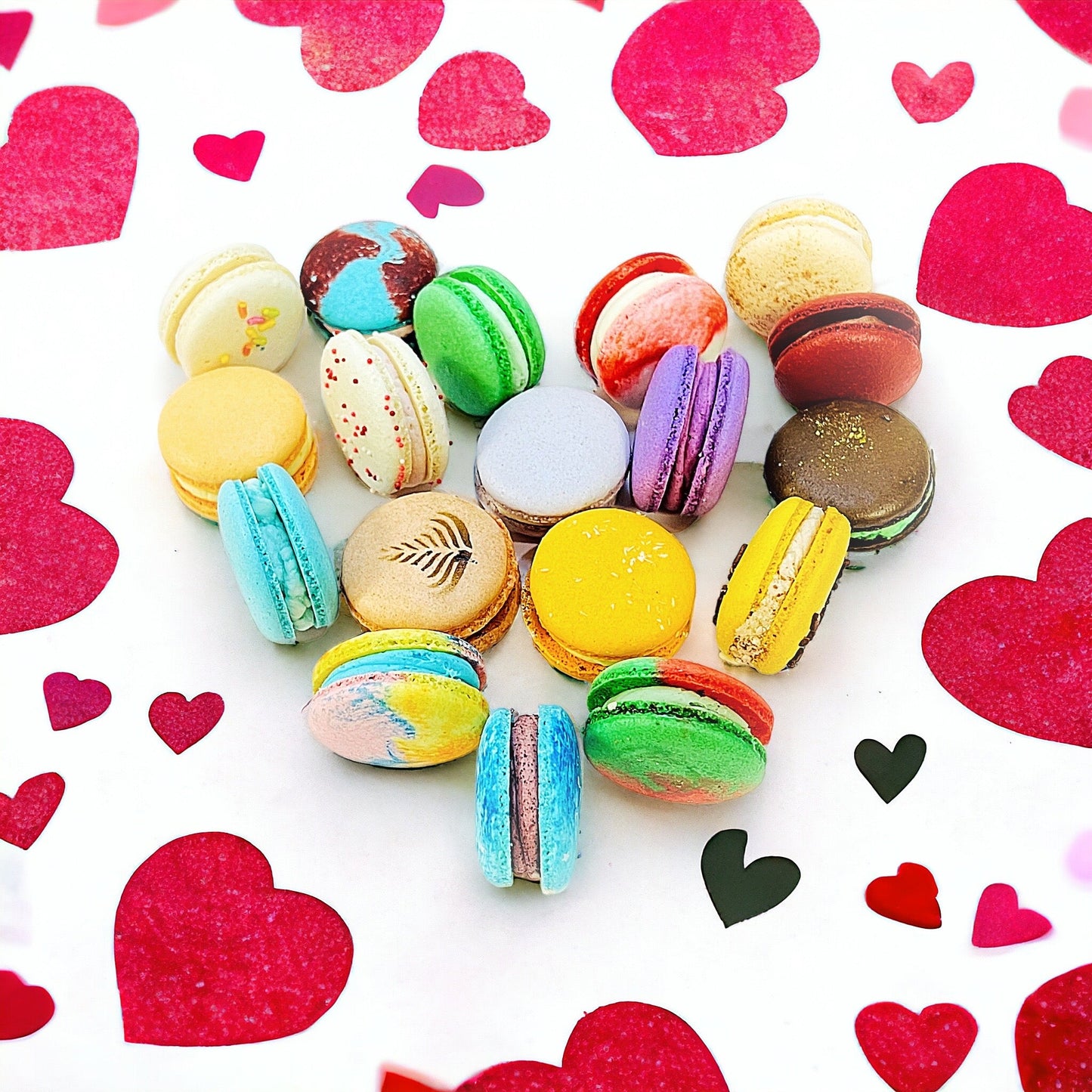 Timeless Romance | Surprise Me! 24 Pack Vegan French Macarons Set | Plant Based 24 Different Flavors of Fun! - Macaron Centrale