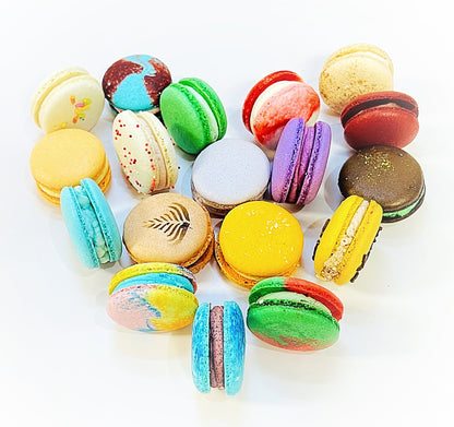 Timeless Romance | Surprise Me! 24 Pack Vegan French Macarons Set | Plant Based 24 Different Flavors of Fun! - Macaron Centrale