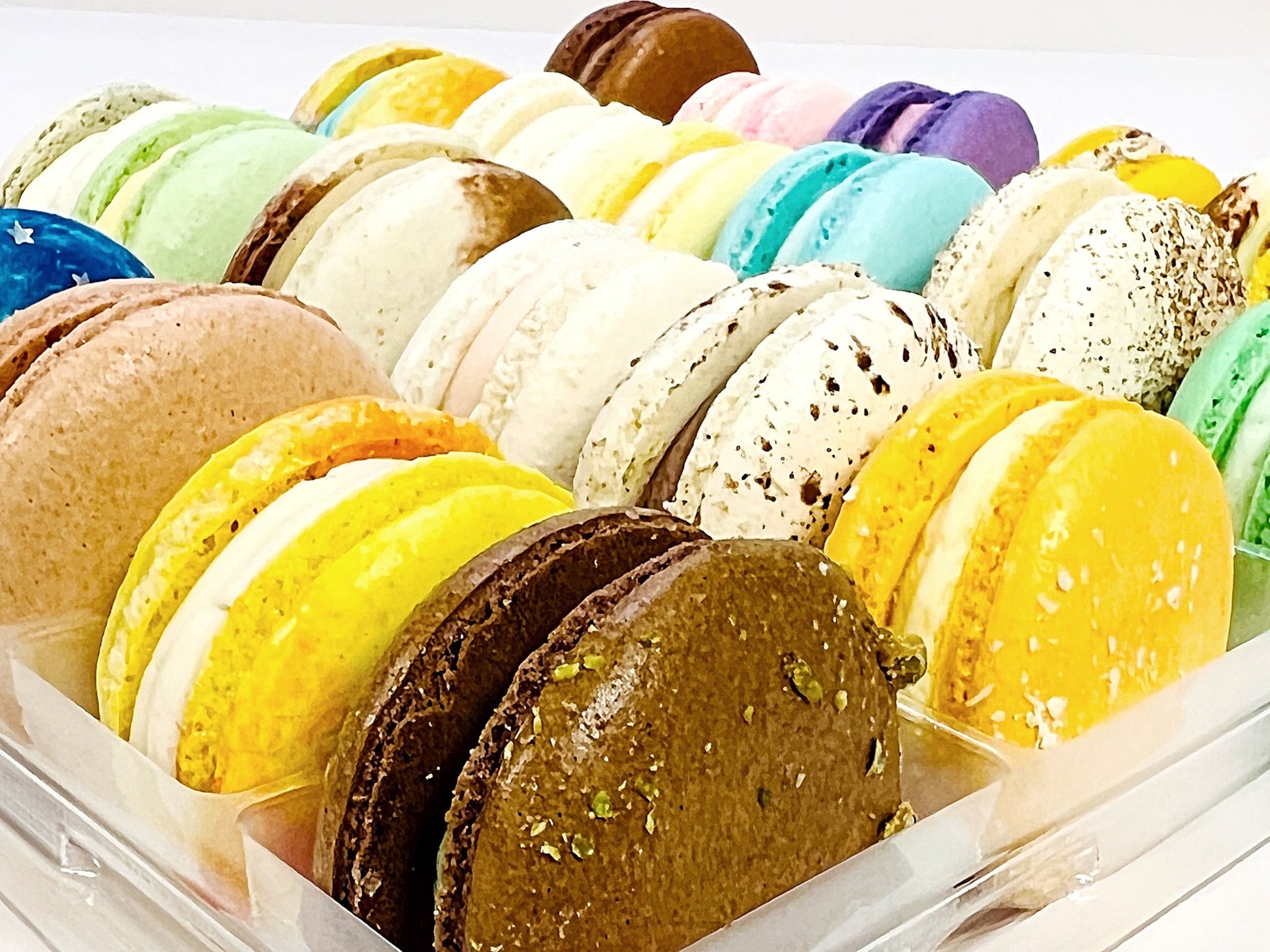 Timeless Romance | Surprise Me! 24 Pack Vegan French Macarons Set | Plant Based 24 Different Flavors of Fun! - Macaron Centrale