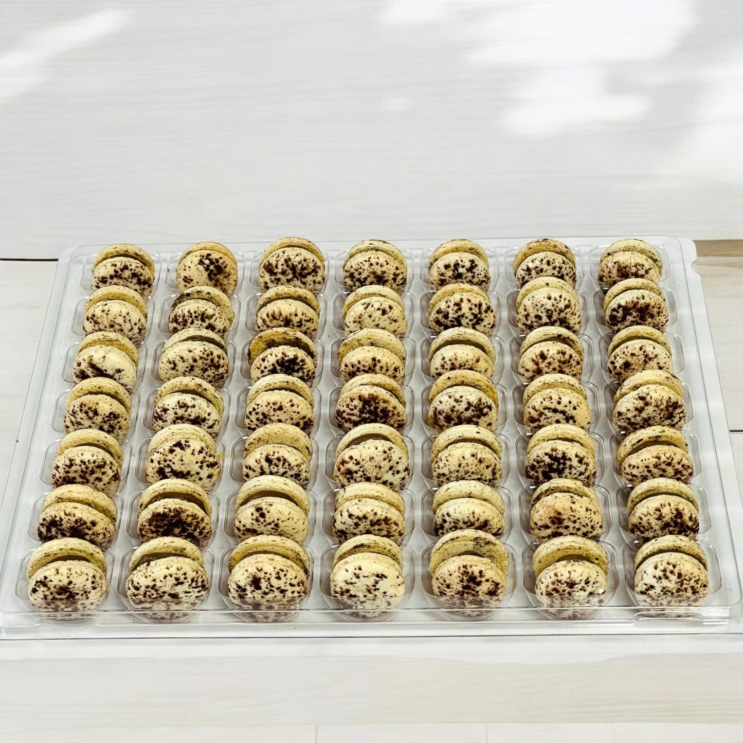 Tiramisu Mini Macarons - Perfect for Decorating Cupcakes, Cakes, Ice Cream, and More! - Macaron Centrale16 Pack