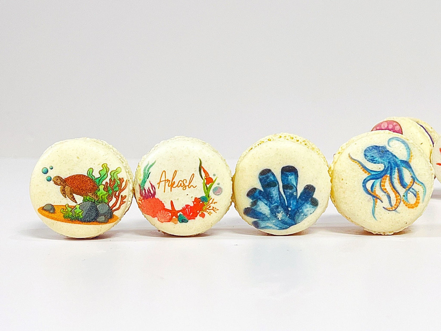 Under the Sea French Macaron Set | Available in 6, 12 and 24 Pack - Macaron Centrale6 Pack