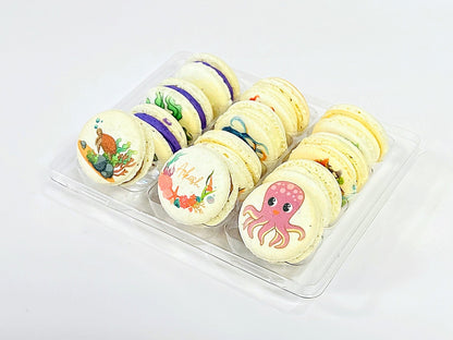 Under the Sea French Macaron Set | Available in 6, 12 and 24 Pack - Macaron Centrale6 Pack