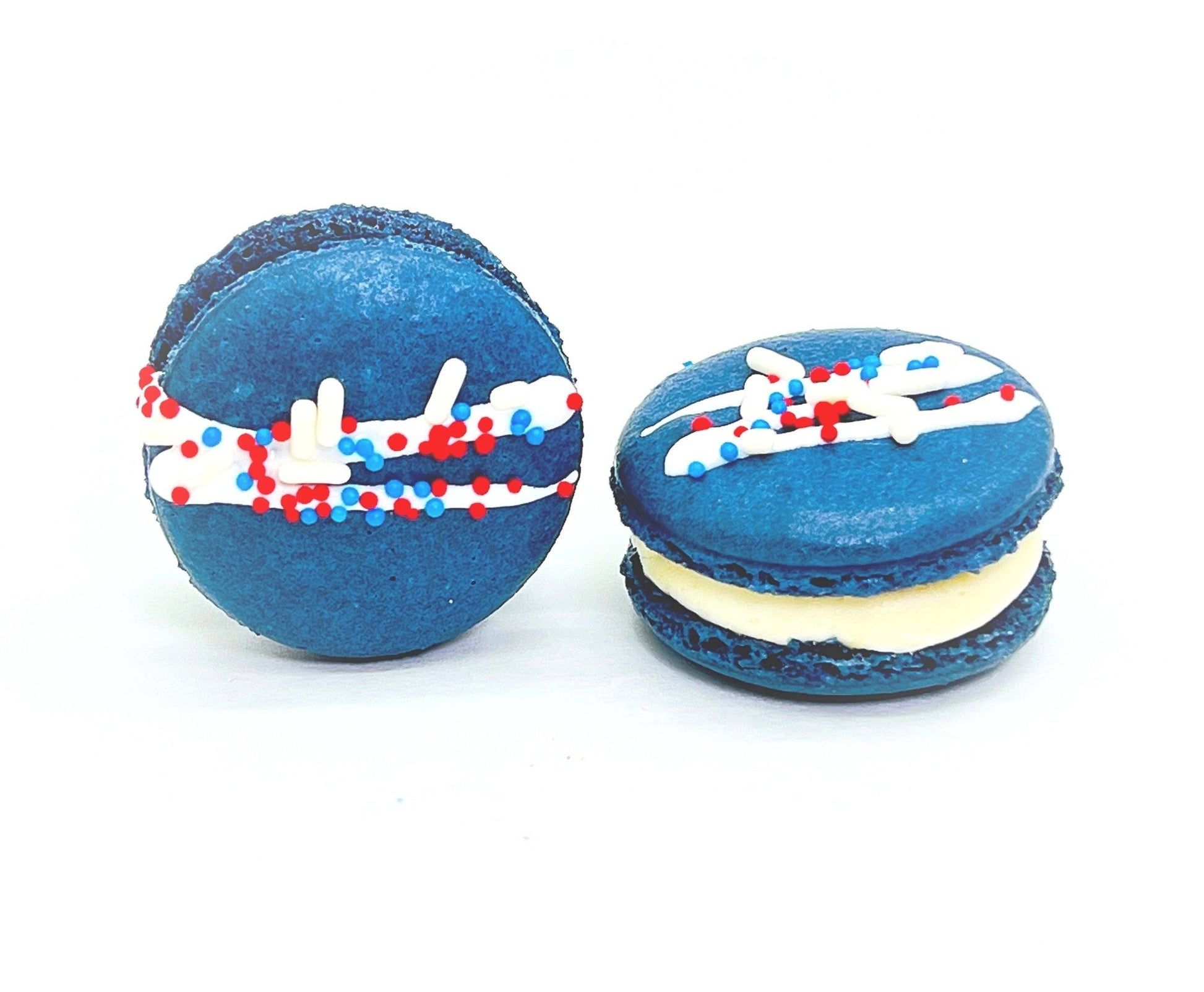 United States of Macarons | Patriotic Red, White, Blue Pack French Macarons | - Macaron Centrale12 Pack