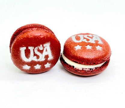 United States of Macarons | The Red, White, Blue USA Pack French Macarons - Macaron Centrale6 Pack