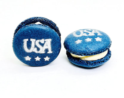 United States of Macarons | The Red, White, Blue USA Pack French Macarons - Macaron Centrale6 Pack