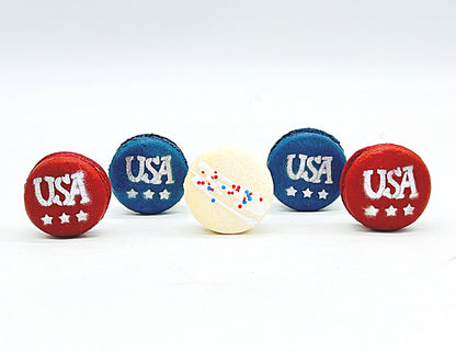 United States of Macarons | The Red, White, Blue USA Pack French Macarons - Macaron Centrale6 Pack