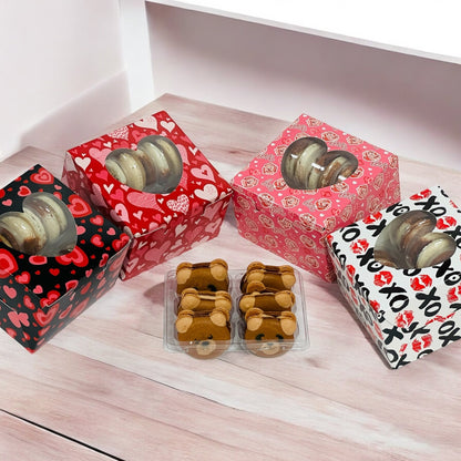 Valentine’s Teddy Bear Macarons – Custom Flavors in Gift Box - Macaron CentraleValentine'sDefault : Vanilla | Caramel | Chocolate6 Pack