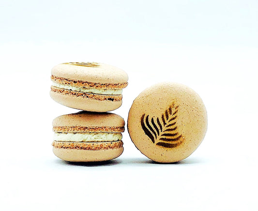 Vegan Almond Milk Latte Macarons - Macaron Centrale4 Pack