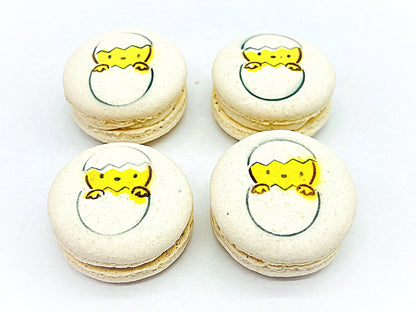 Vegan Chick Macarons | Vanilla Sea Salt - Macaron Centrale4 Pack