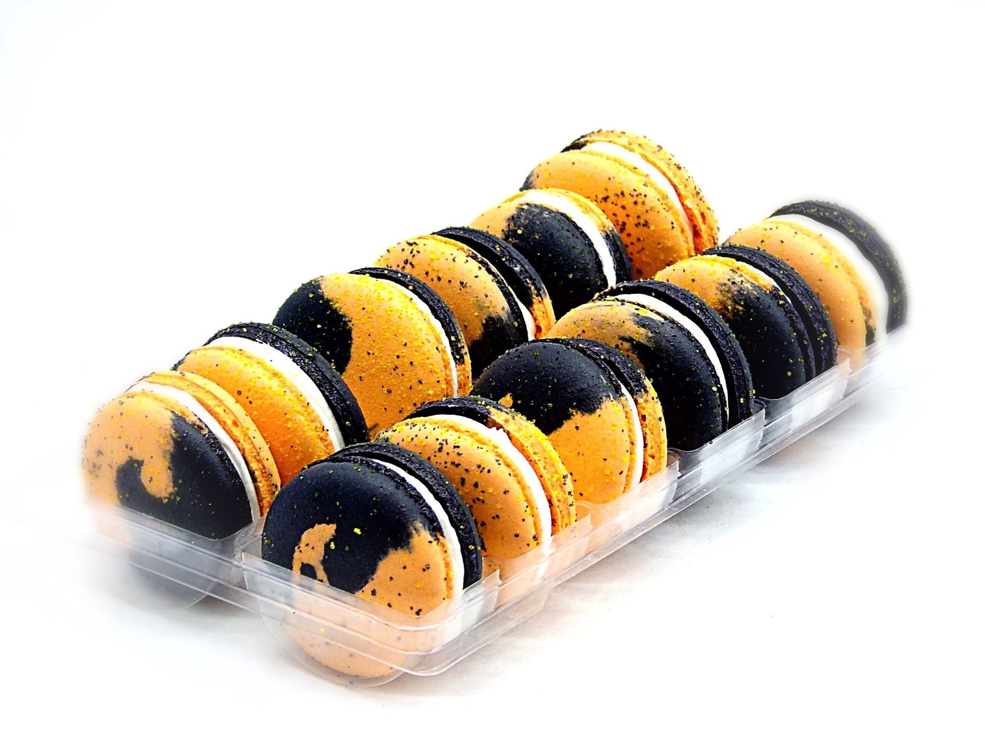 Vegan Chocolate Pumpkin Macarons - Macaron Centrale4 Pack