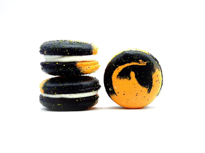 Vegan Chocolate Pumpkin Macarons - Macaron Centrale4 Pack