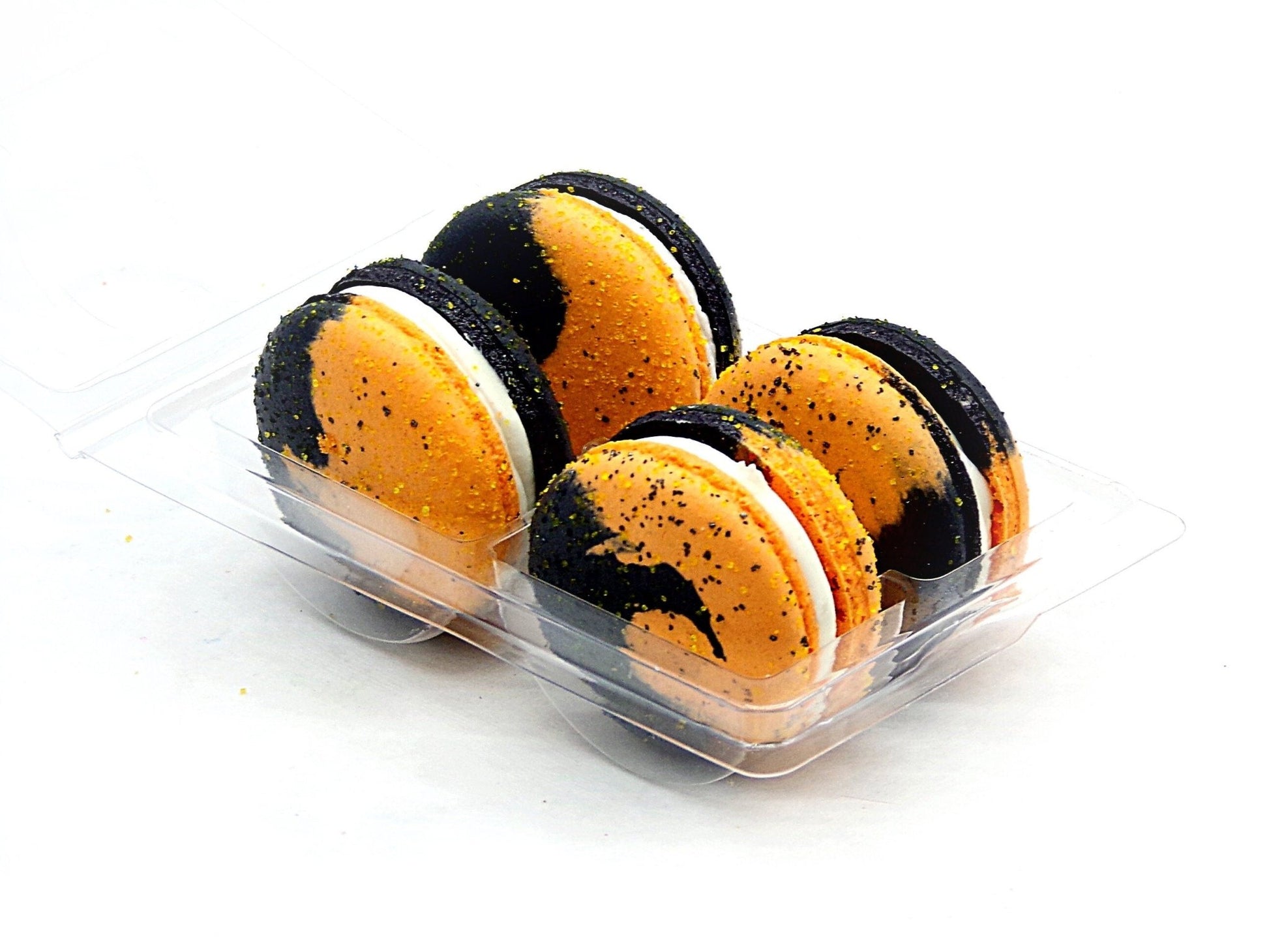 Vegan Chocolate Pumpkin Macarons - Macaron Centrale4 Pack