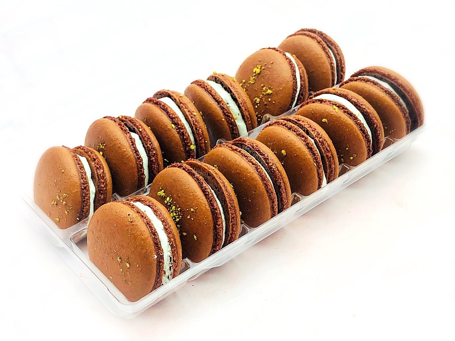 Vegan Hazelnut Pistachio Macarons - Macaron Centrale4 Pack