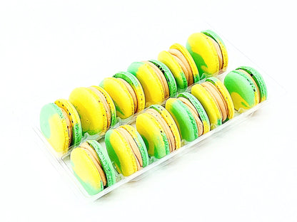 Vegan Pineapple Nutmeg Macarons - Macaron Centrale4 Pack