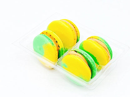 Vegan Pineapple Nutmeg Macarons - Macaron Centrale4 Pack