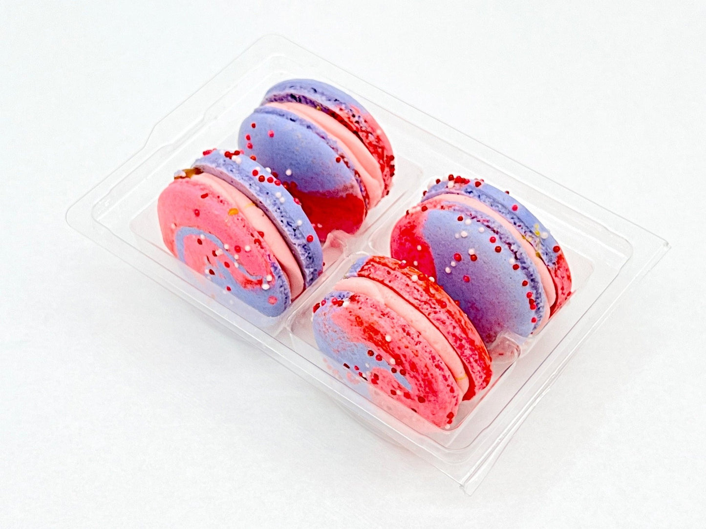 Vegan Planet | The Pink Planet | Raspberry Caramel Vegan Macarons - Macaron Centrale4 Pack