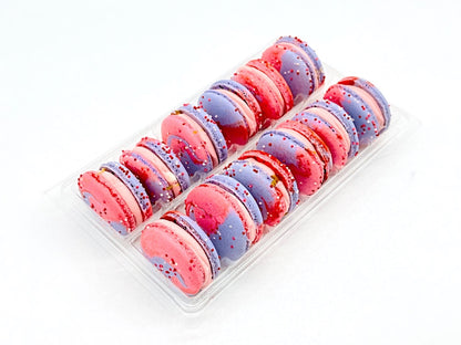 Vegan Planet | The Pink Planet | Raspberry Caramel Vegan Macarons - Macaron Centrale4 Pack