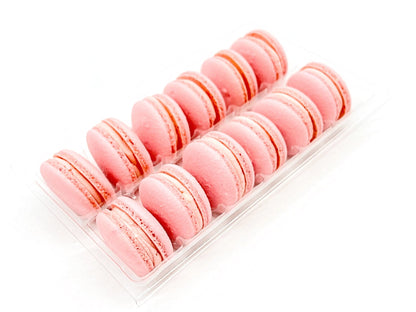 Vegan Rose Raspberry Macarons - Macaron Centrale4 Pack