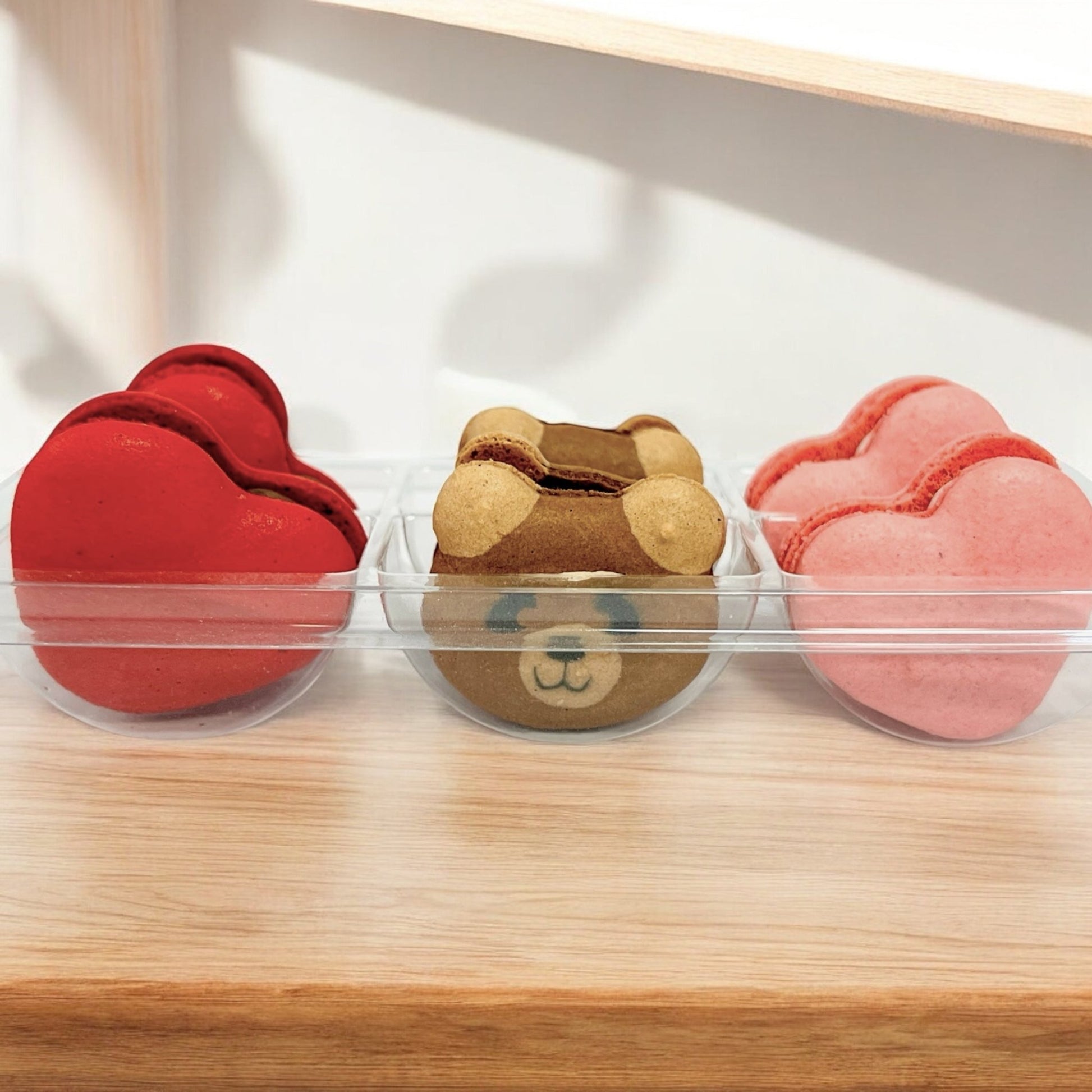 Vegan Teddy & Heart Macaron Gift Set - Custom Flavors - Macaron CentraleDefault6 Pack