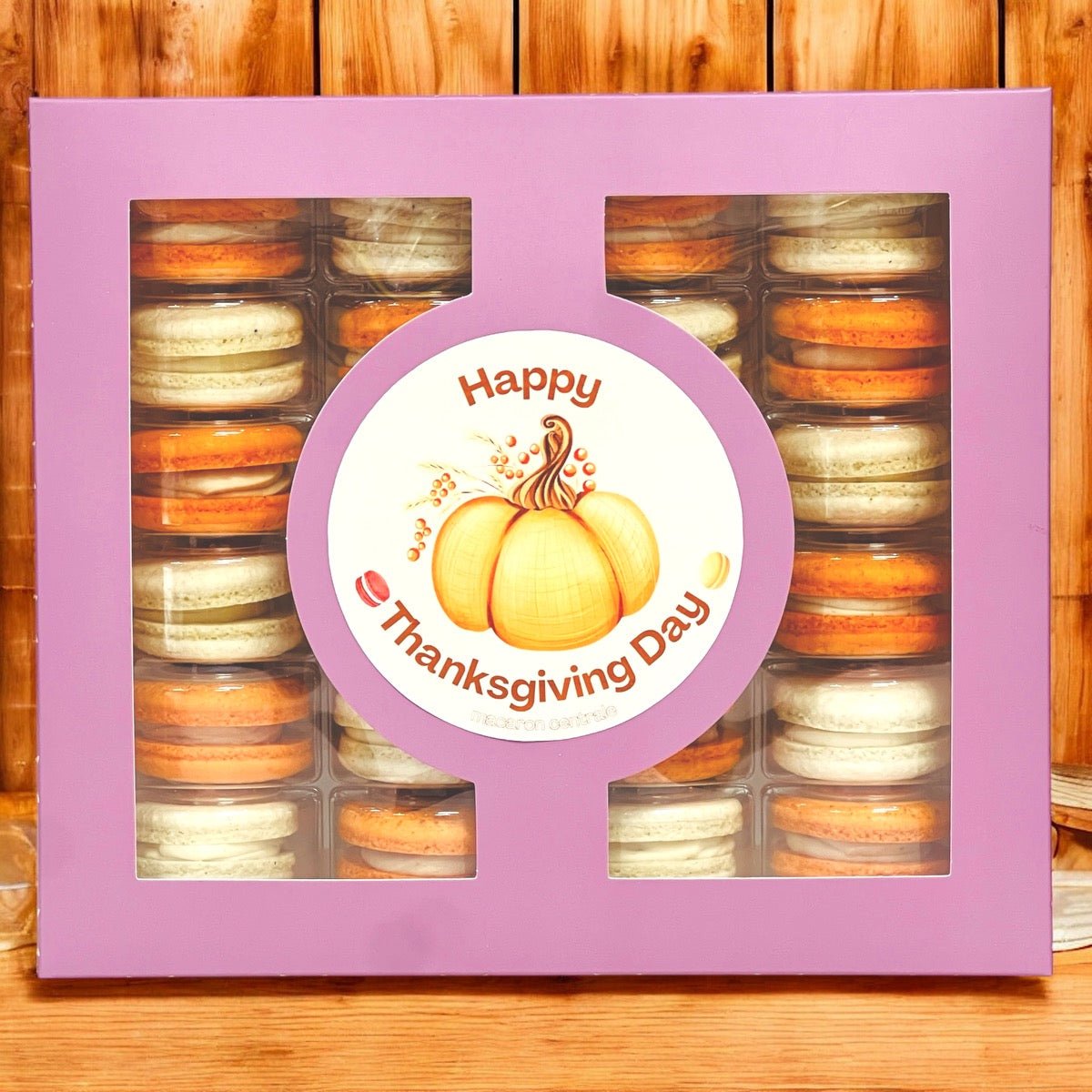 Vegan Thanksgiving Macarons Gift Box – Custom Flavors, 6, 12, or 24 Pack Options - Macaron Centrale6 Pack