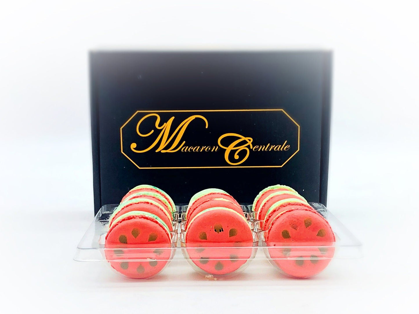 Watermelon Macarons | Ideal for celebratory events. - Macaron Centrale6 Pack