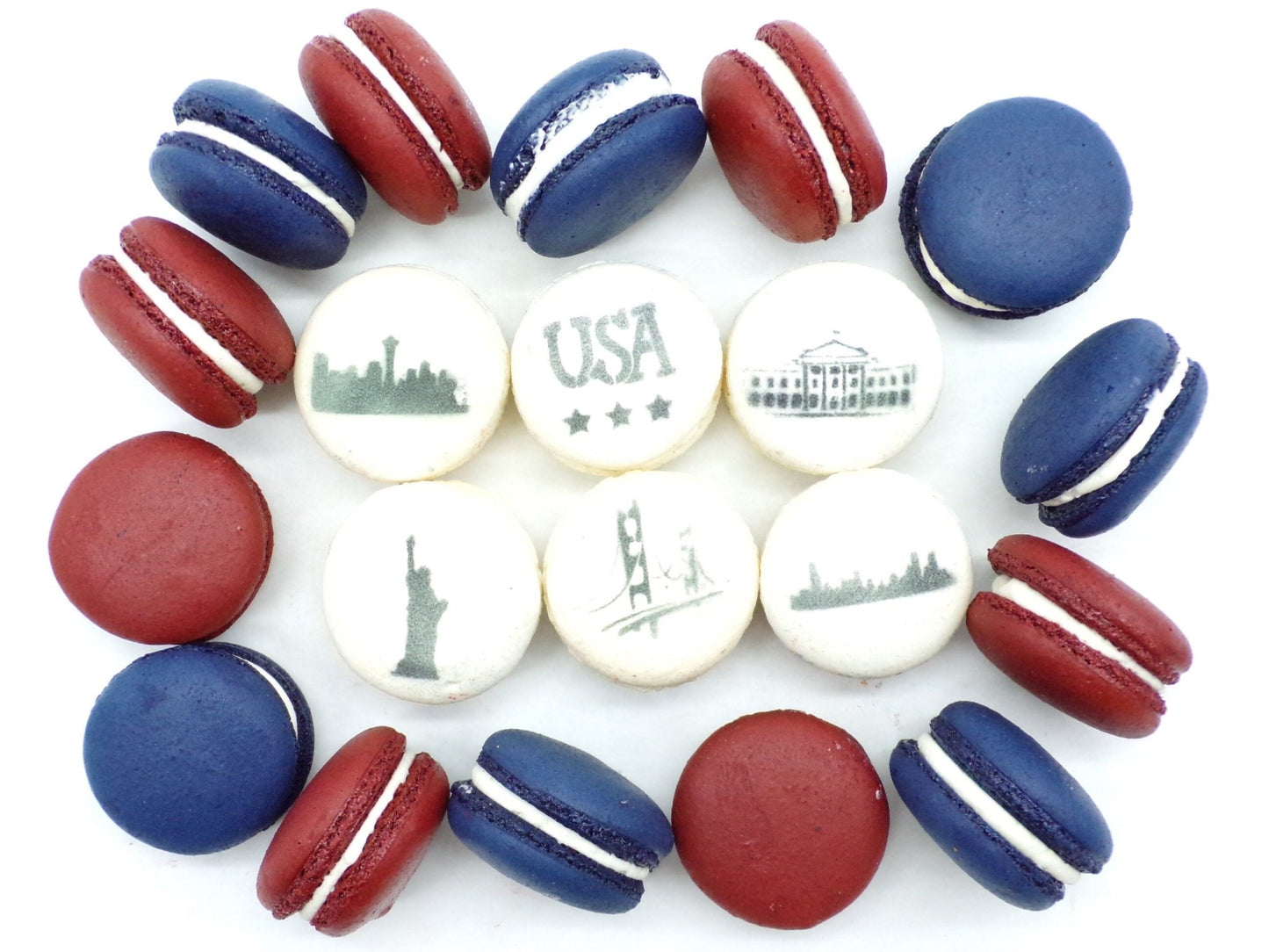 Welcome to America French Macarons Set | Handmade & Free Shipping - Macaron Centrale6 Pack