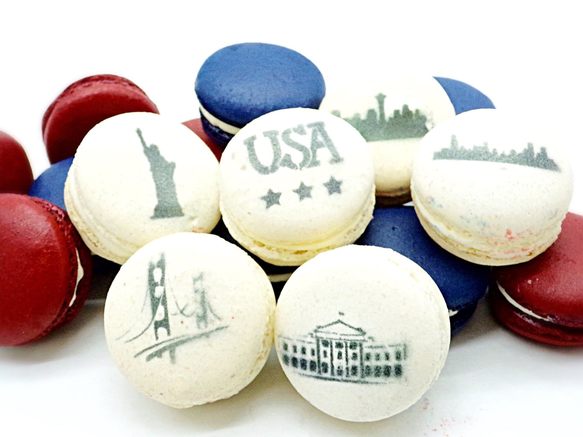 Welcome to America French Macarons Set | Handmade & Free Shipping - Macaron Centrale6 Pack