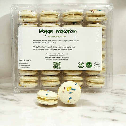 Wholesale All Natural Birthday Vegan Macarons | A great addition for your bakery establishment or your next party - Macaron Centrale24 Pack