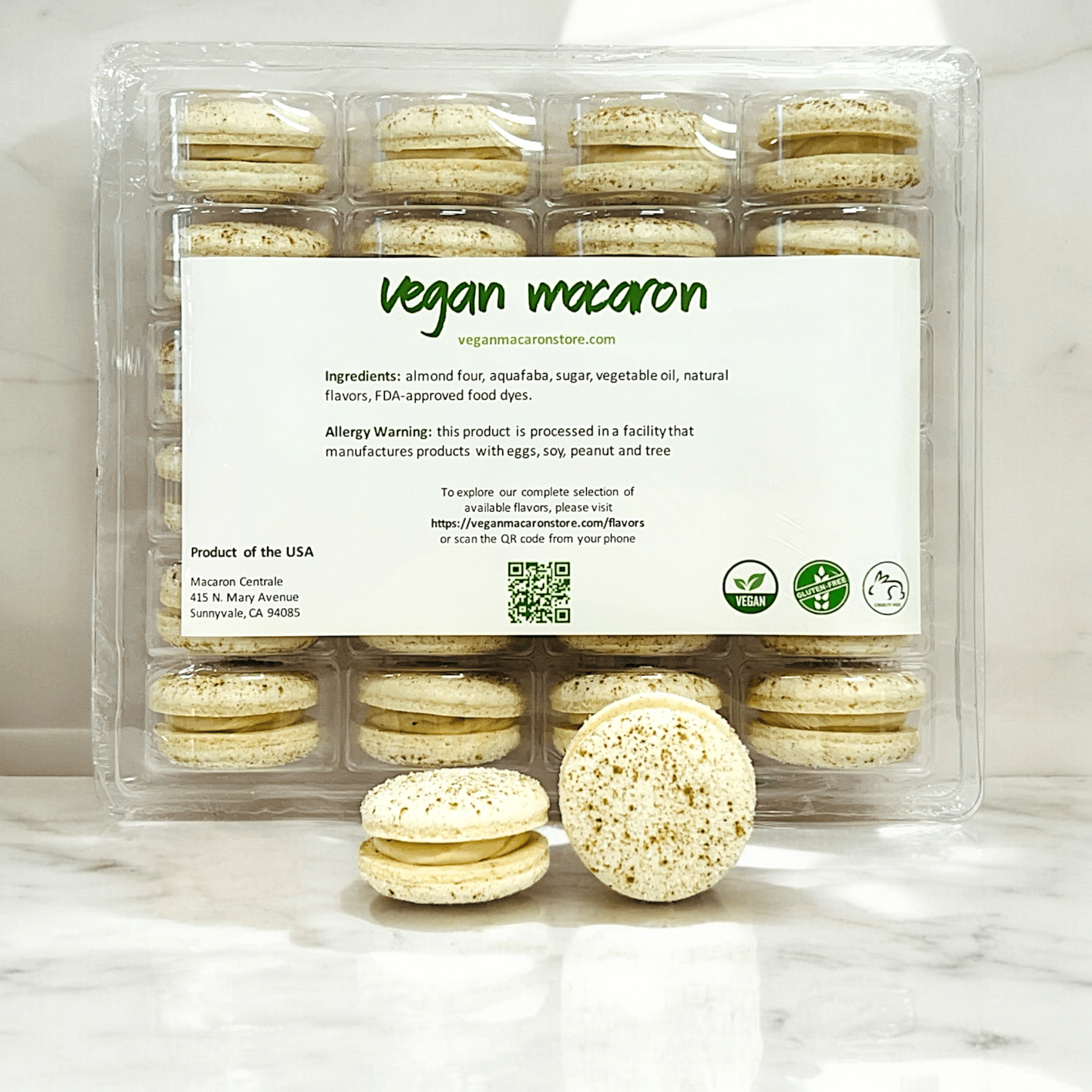 Wholesale All Natural Snickerdoodle Vegan Macarons | A great addition for your bakery establishment or your next party - Macaron Centrale24 Pack