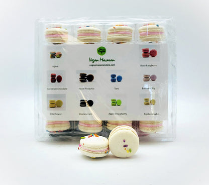 Wholesale Birthday Vegan Macarons | Available in 24 & 48 Pack | A great addition for your bakery establishment or your next party - Macaron Centrale24 Pack