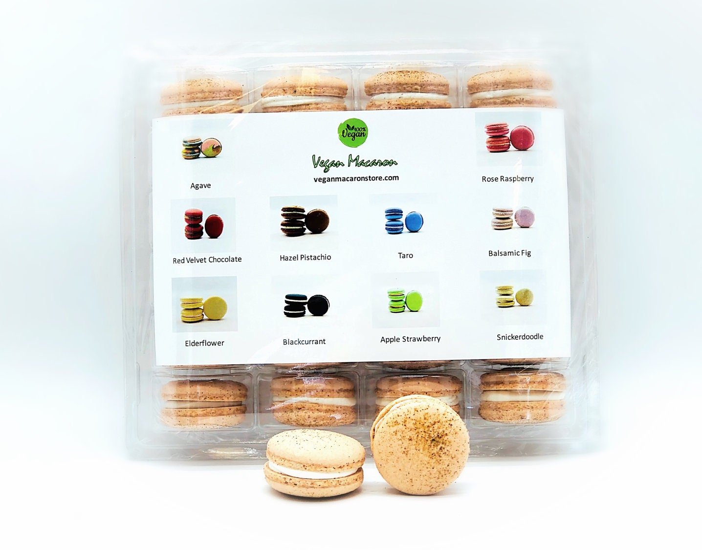 Wholesale Cinnamon Butterscotch Vegan Macarons | A great addition for your bakery establishment or your next party - Macaron Centrale24 Pack