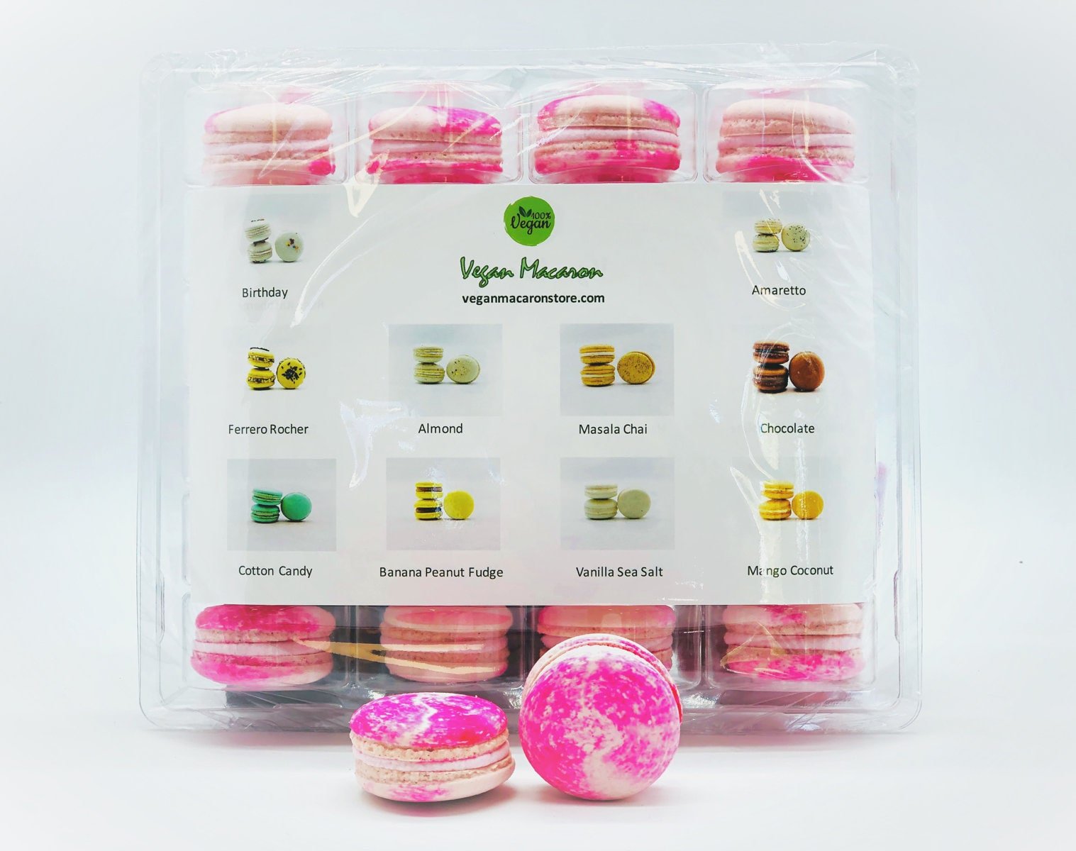 Wholesale Dragon Fruit Vegan Macarons | Available in 24 & 48 Pack | A great addition for your bakery establishment or your next party - Macaron Centrale24 Pack