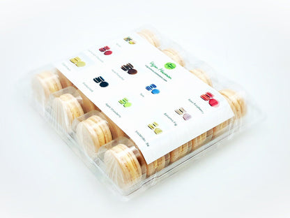 Wholesale Peach Vegan Macarons | Available in 24 & 48 Pack - Macaron Centrale24 Pack