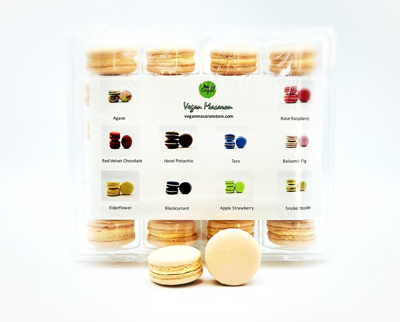 Wholesale Peach Vegan Macarons | Available in 24 & 48 Pack - Macaron Centrale24 Pack