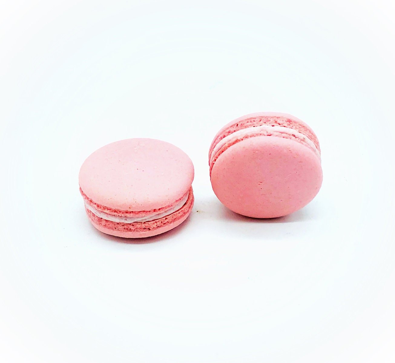 Wholesale Rose Raspberry Vegan Macarons | Available in 24 & 48 Pack | A great addition for your bakery establishment or your next party - Macaron Centrale24 Pack