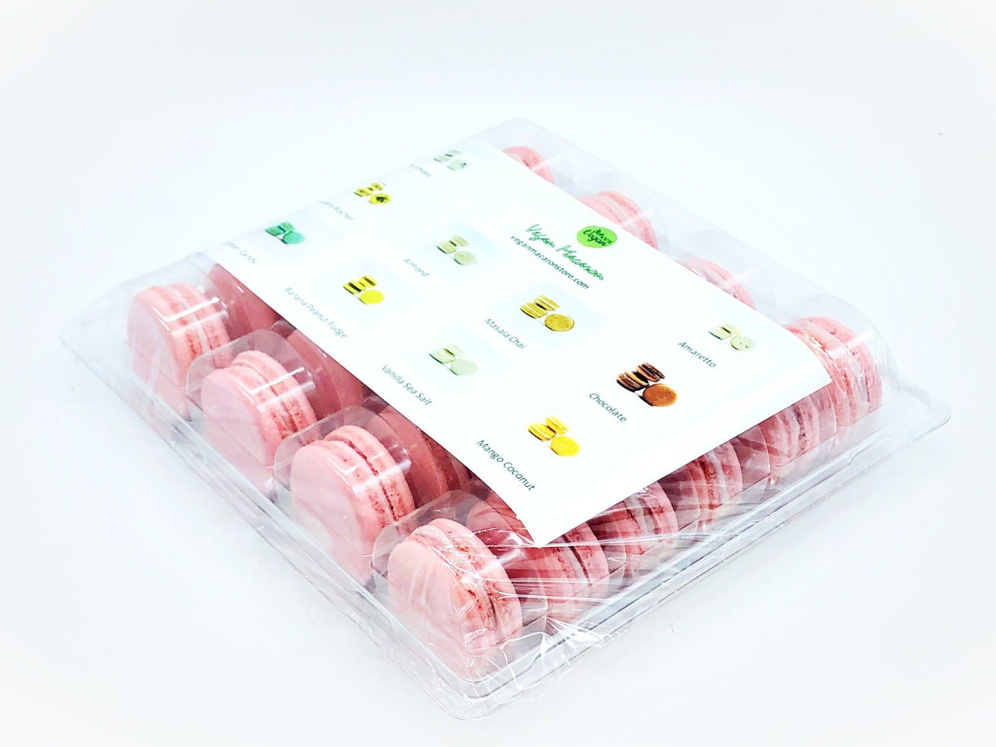 Wholesale Rose Raspberry Vegan Macarons | Available in 24 & 48 Pack | A great addition for your bakery establishment or your next party - Macaron Centrale24 Pack