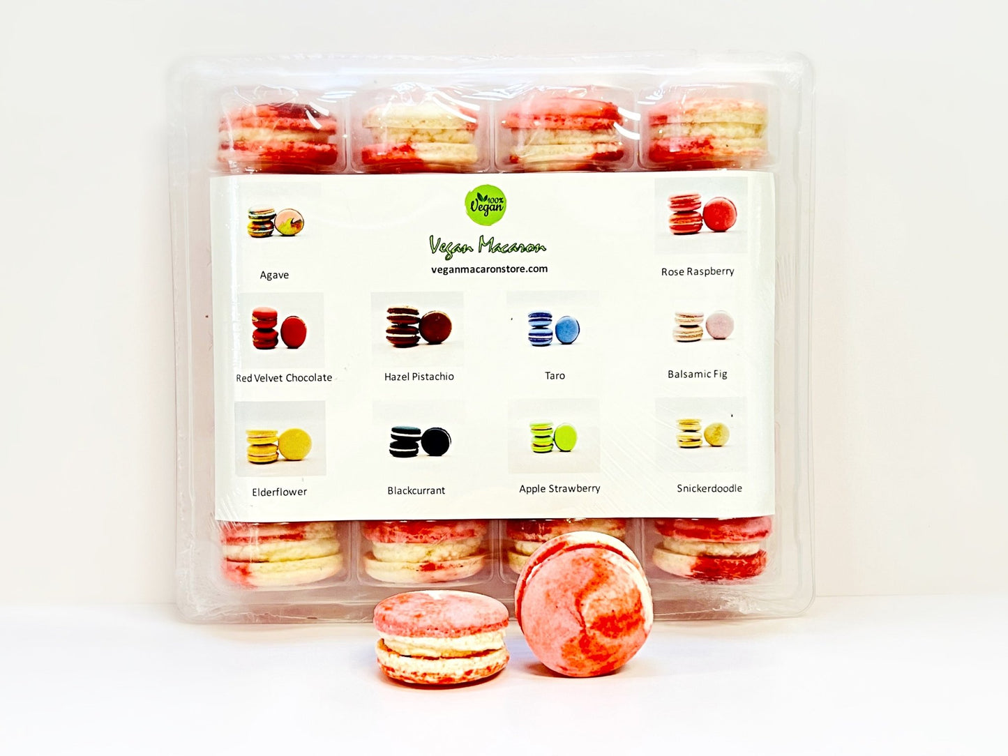 Wholesale Strawberry Cheesecake Vegan Macarons | Available in 24 & 48 Pack | A great addition for your bakery establishment or your next party - Macaron Centrale24 Pack