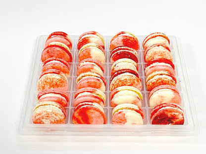 Wholesale Strawberry Cheesecake Vegan Macarons | Available in 24 & 48 Pack | A great addition for your bakery establishment or your next party - Macaron Centrale24 Pack