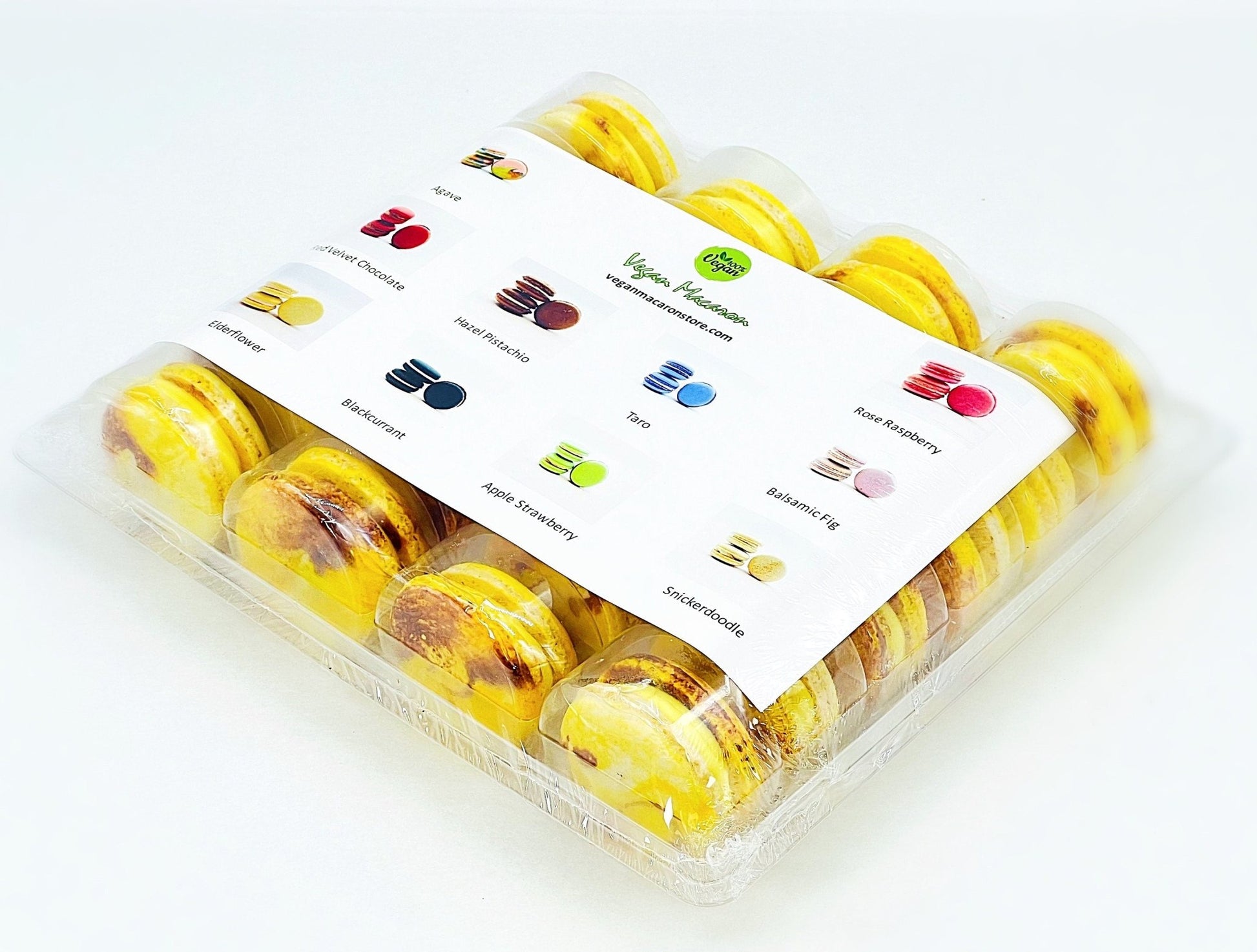 Wholesale Yellow Planet (Lemon Chocolate) Vegan Macarons | Available in 24 & 48 Pack - Macaron Centrale24 Pack