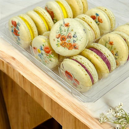 Wildflower Garden Macarons – Custom Flavors Available in 6 or 12 Pack - Macaron Centrale6 Pack